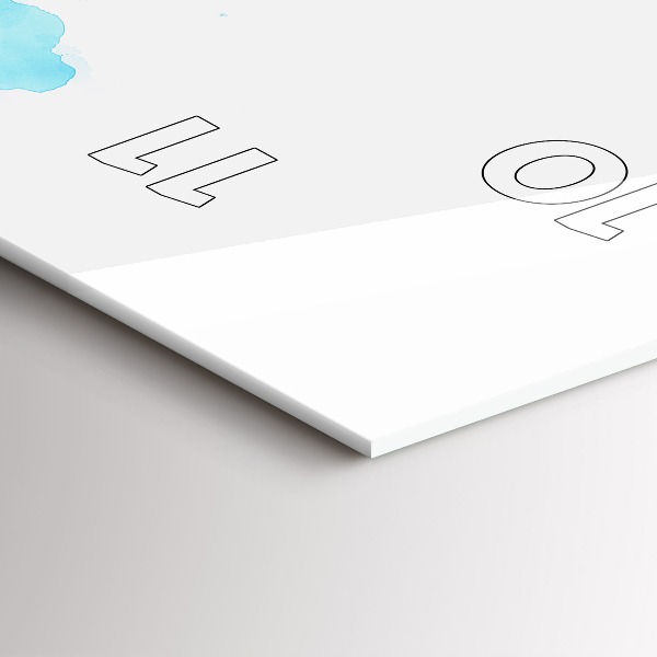 Téglalap alakú üvegóra Festett foltok