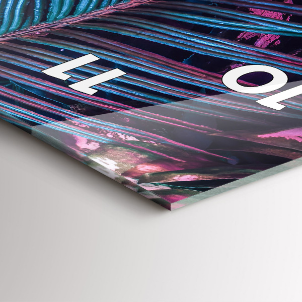 Téglalap alakú üvegóra Egzotikus virágok