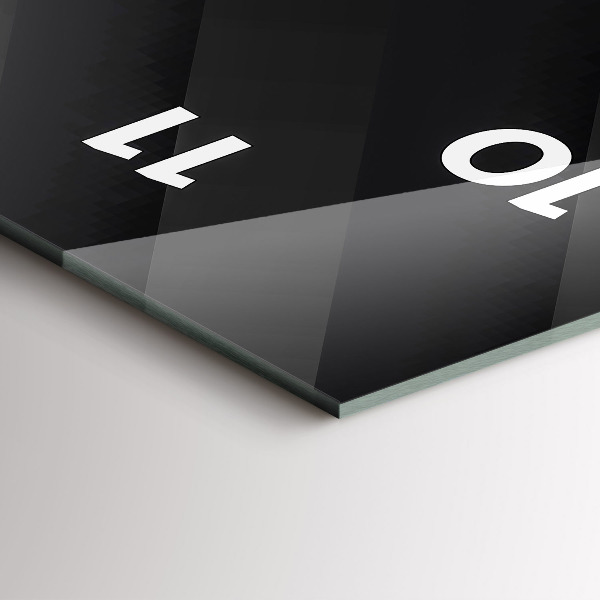 Téglalap alakú üvegóra Sötét falminta