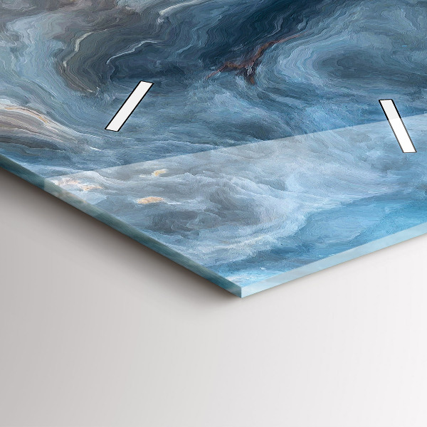 Téglalap alakú üvegóra Márvány minta