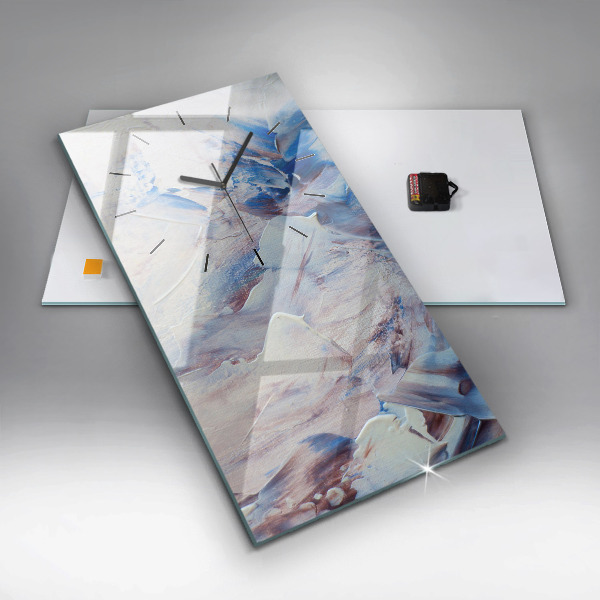 Téglalap alakú üvegóra Absztrakt festék textúra