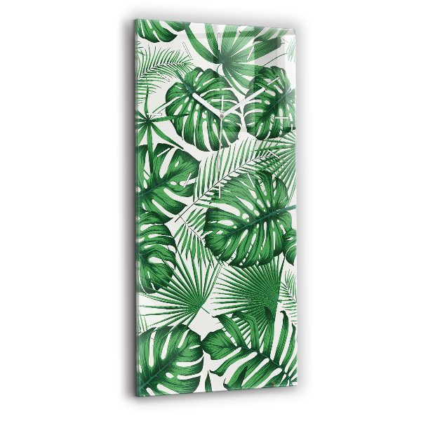 Téglalap alakú üvegóra Monstera levelek