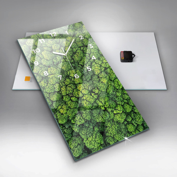 Téglalap alakú üvegóra Erdő felülről