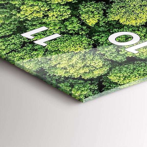 Téglalap alakú üvegóra Erdő felülről