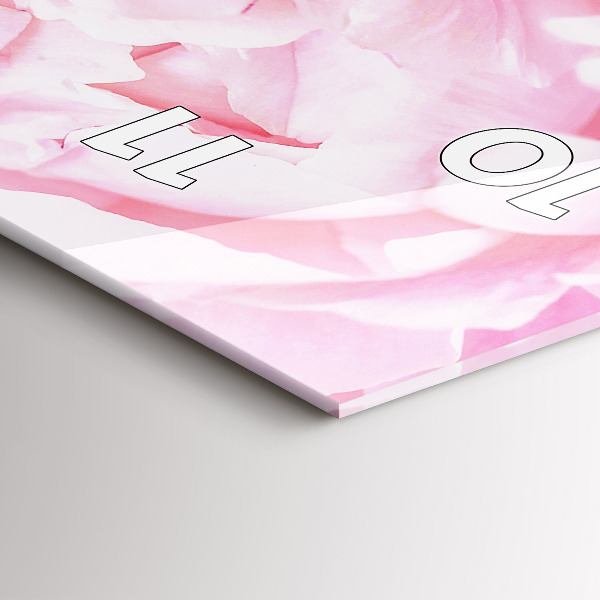 Téglalap alakú üvegóra Virágzó virágok