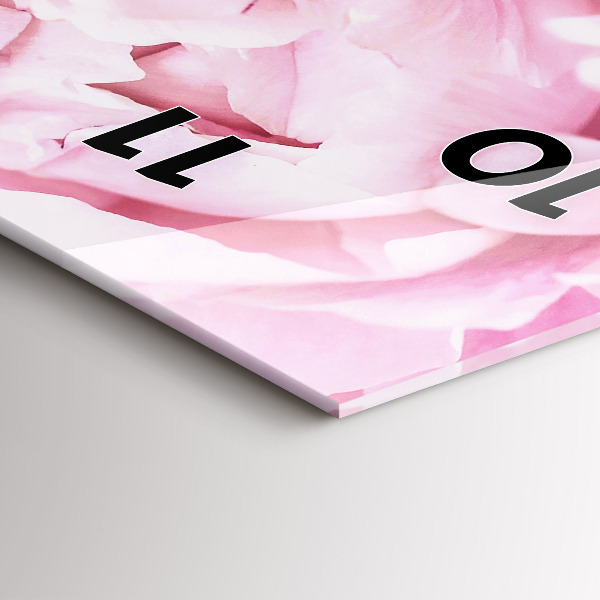 Téglalap alakú üvegóra Virágzó virágok