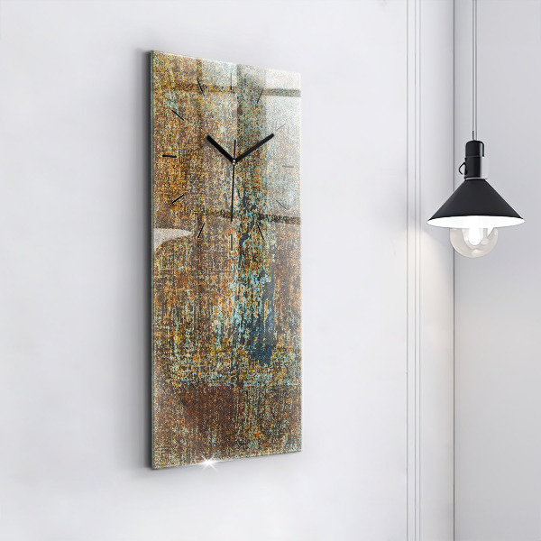 Téglalap alakú üvegóra Régi fém textúra