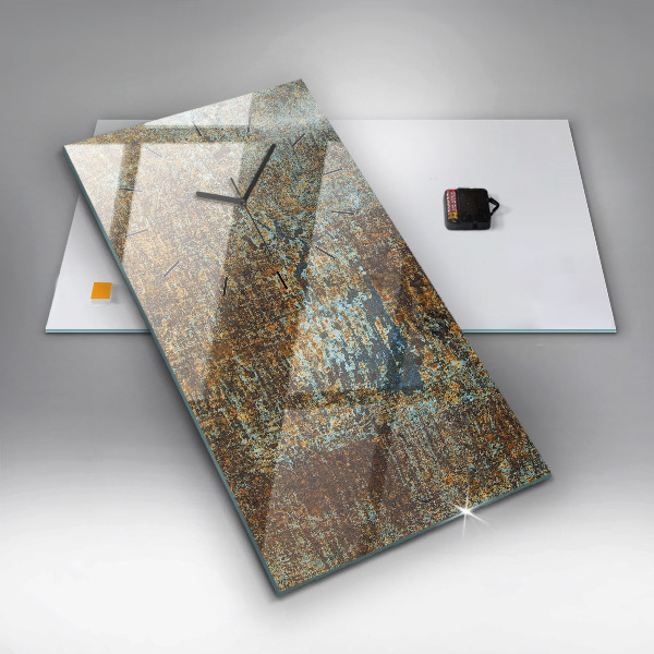 Téglalap alakú üvegóra Régi fém textúra