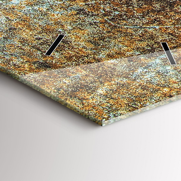 Téglalap alakú üvegóra Régi fém textúra