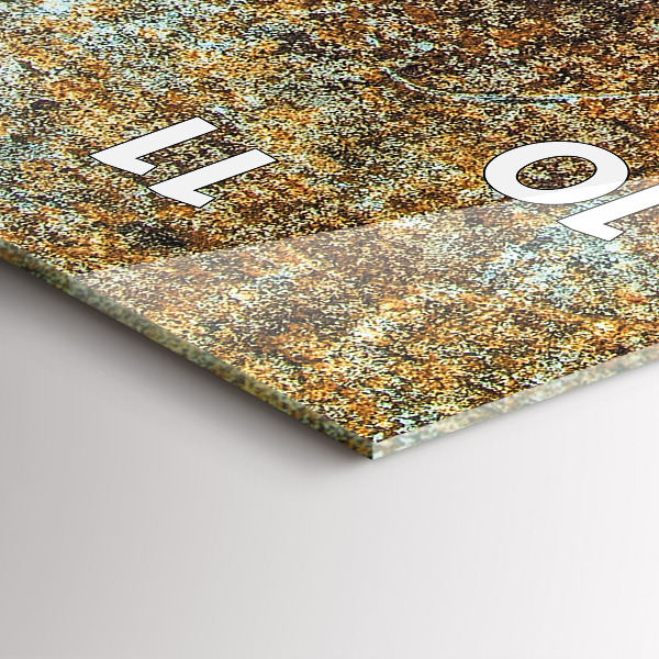 Téglalap alakú üvegóra Régi fém textúra