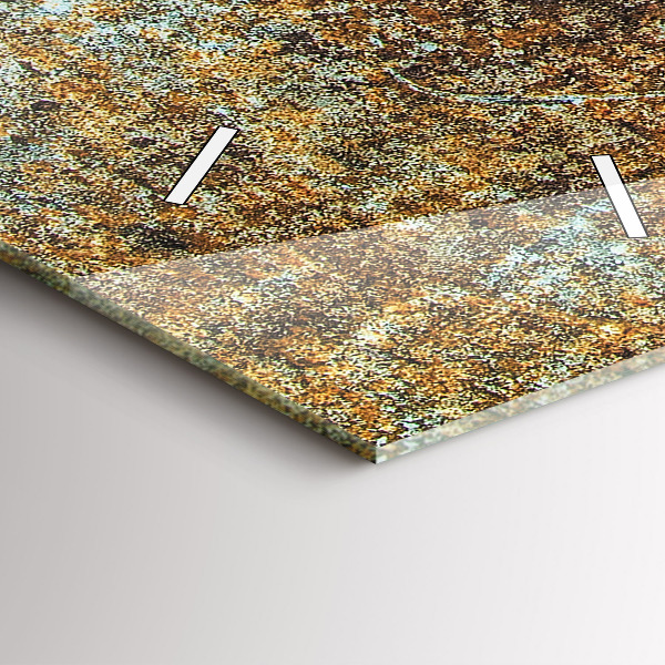 Téglalap alakú üvegóra Régi fém textúra