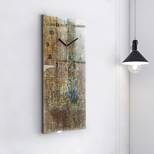 Téglalap alakú üvegóra Régi fém textúra