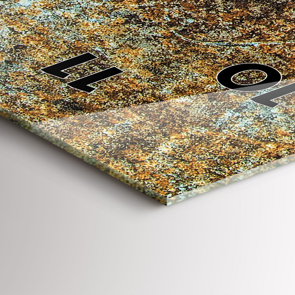 Téglalap alakú üvegóra Régi fém textúra