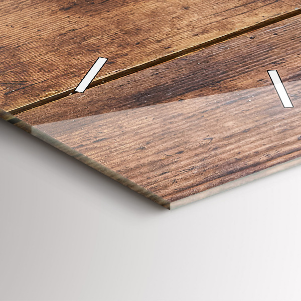 Téglalap alakú üvegóra Rusztikus fa