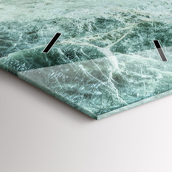 Téglalap alakú üvegóra Márvány kő textúra