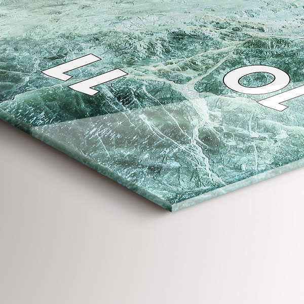 Téglalap alakú üvegóra Márvány kő textúra