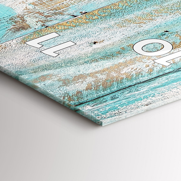 Téglalap alakú üvegóra Kék táblák