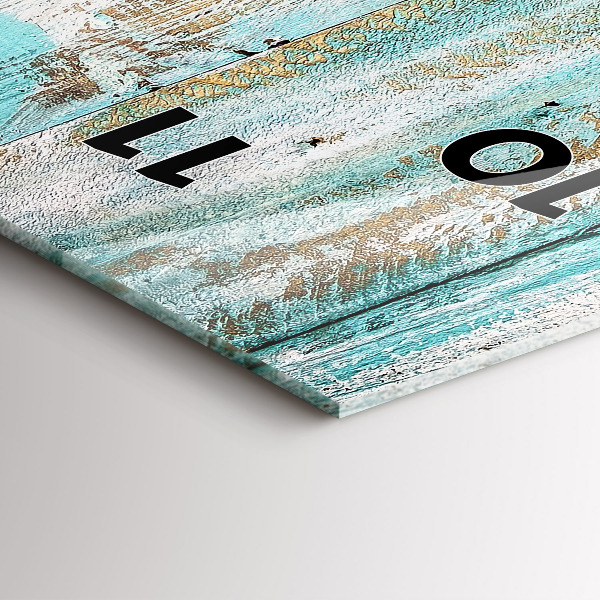 Téglalap alakú üvegóra Kék táblák