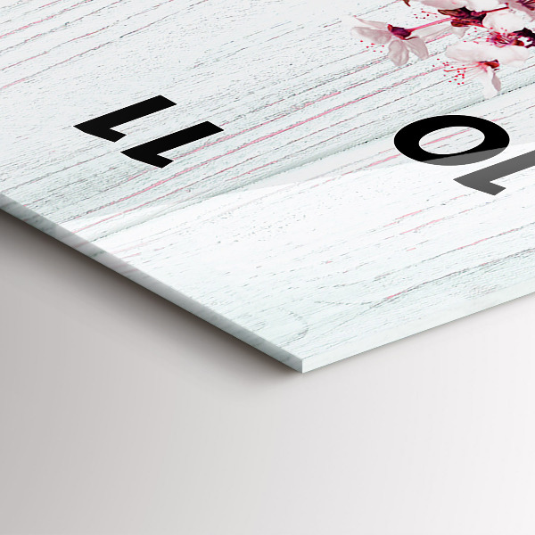 Téglalap alakú üvegóra Tavaszi virágok