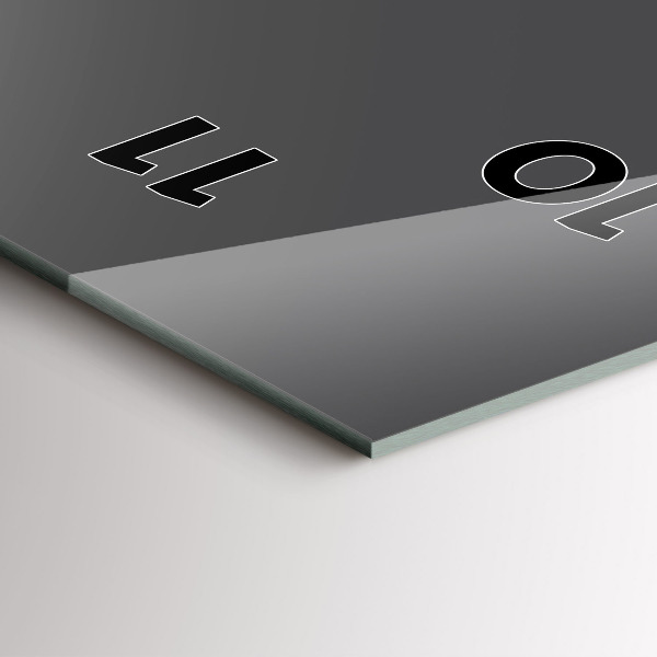 Téglalap alakú üvegóra Szürke szín