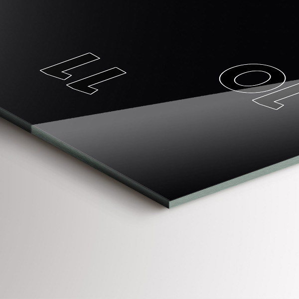 Téglalap alakú üvegóra Szín fekete