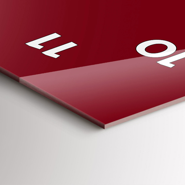 Téglalap alakú üvegóra Bordó színű