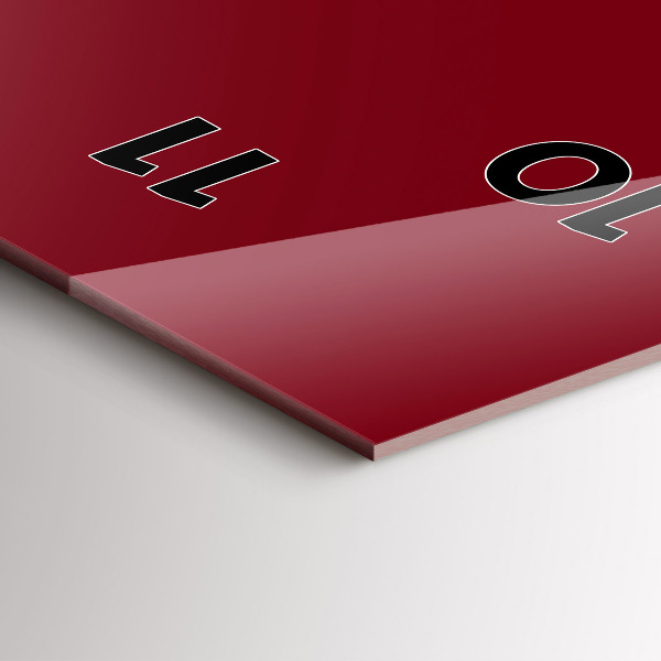 Téglalap alakú üvegóra Bordó színű