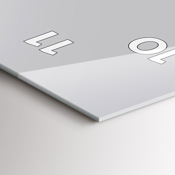 Téglalap alakú üvegóra Szín világos szürke