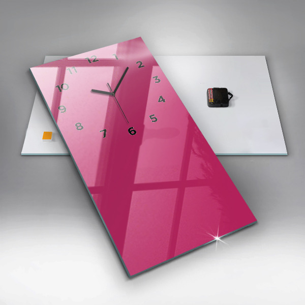 Téglalap alakú üvegóra Színe erős rózsaszín