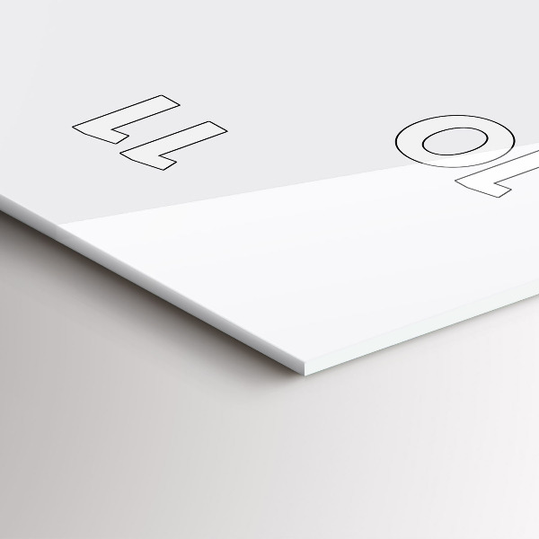 Téglalap alakú üvegóra Színe sötét fehér