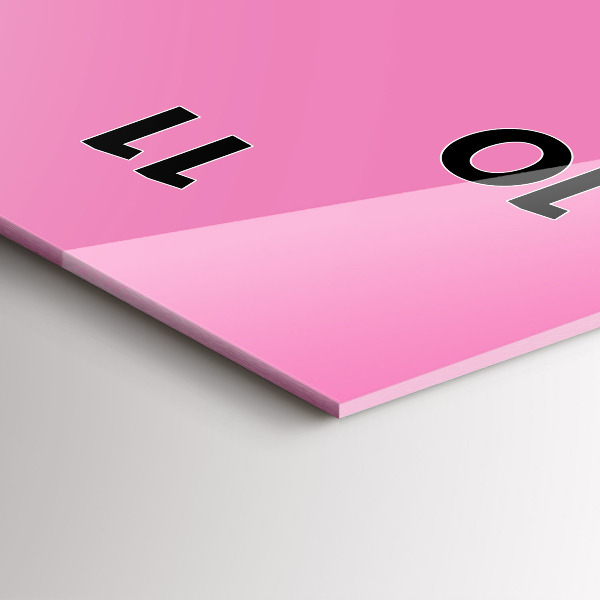 Téglalap alakú üvegóra Szín rózsaszín