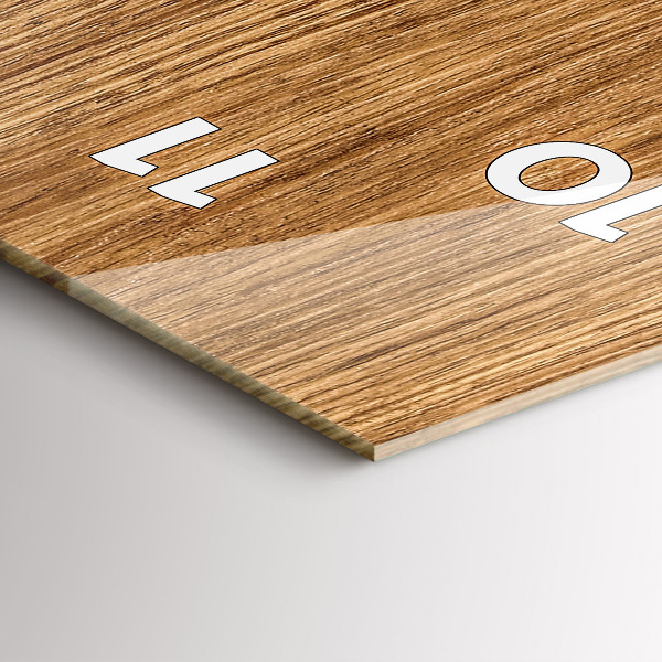 Téglalap alakú üvegóra Világos fa