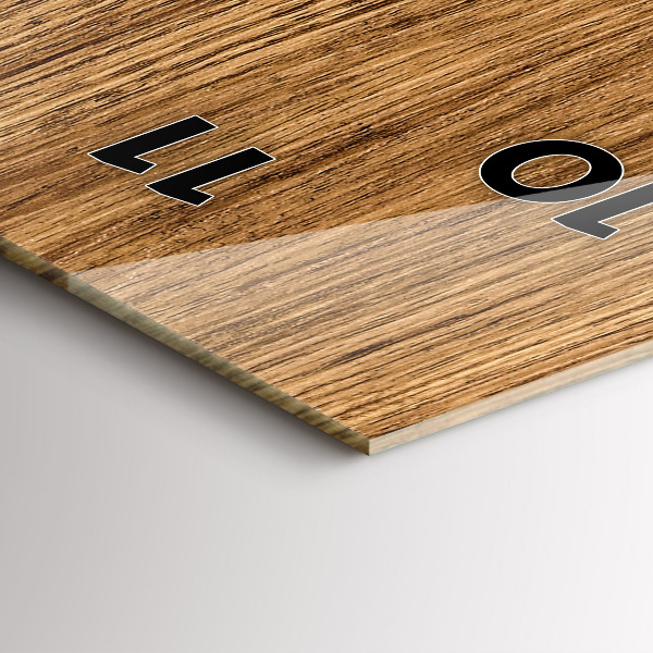 Téglalap alakú üvegóra Világos fa