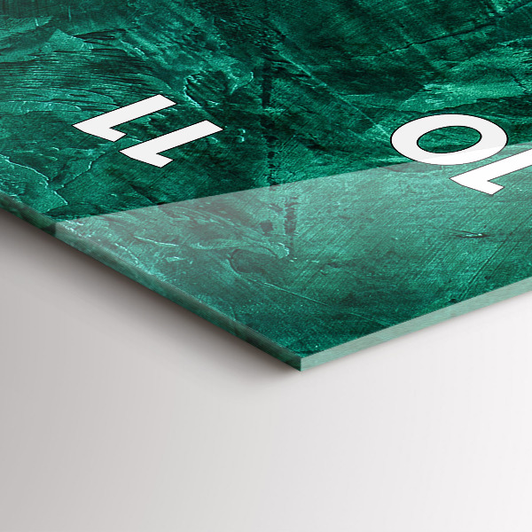 Téglalap alakú üvegóra Smaragd fal