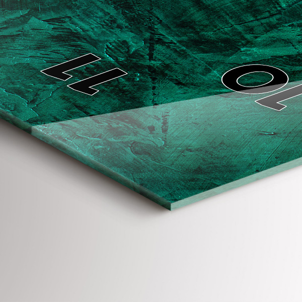 Téglalap alakú üvegóra Smaragd fal