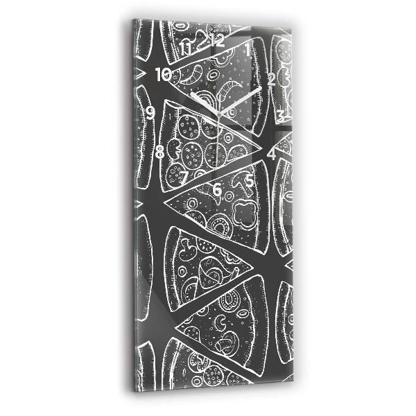 Téglalap alakú üvegóra Festett pizza