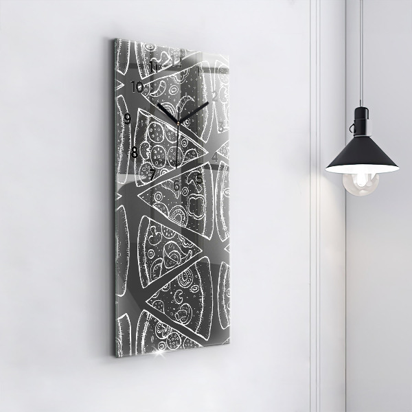 Téglalap alakú üvegóra Festett pizza