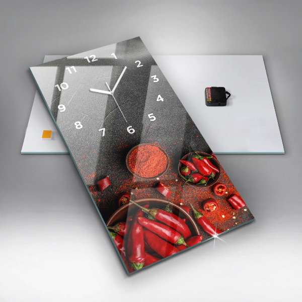 Téglalap alakú üvegóra Piros paprika