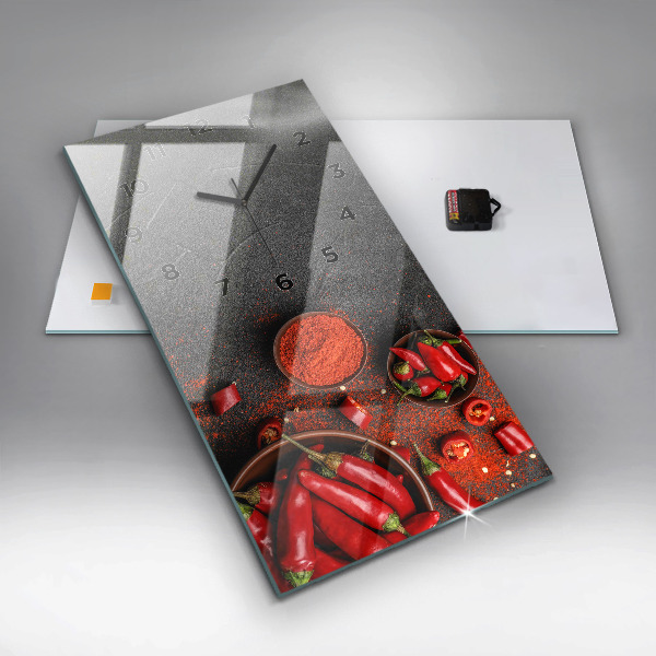 Téglalap alakú üvegóra Piros paprika