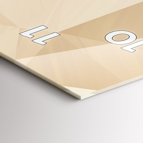 Téglalap alakú üvegóra Háromszögek absztrakt