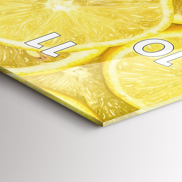 Téglalap alakú üvegóra Citrom szelet