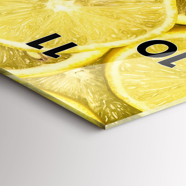 Téglalap alakú üvegóra Citrom szelet