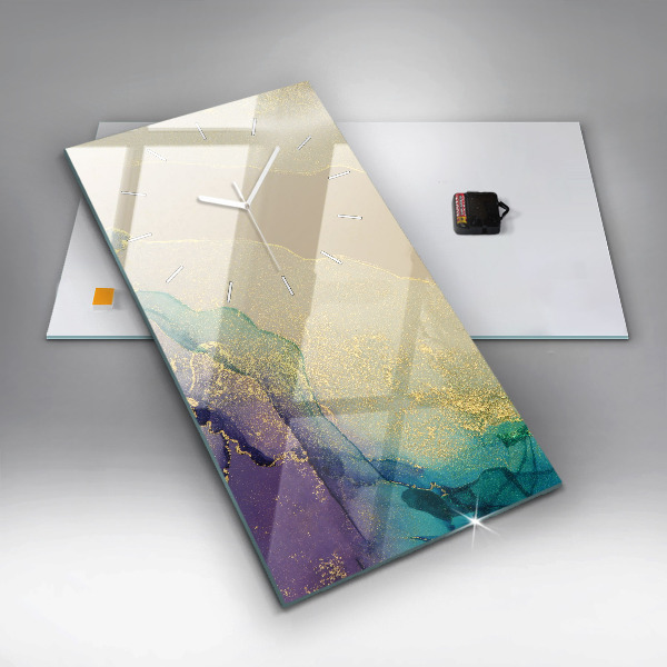 Téglalap alakú üvegóra Színek absztrakciója