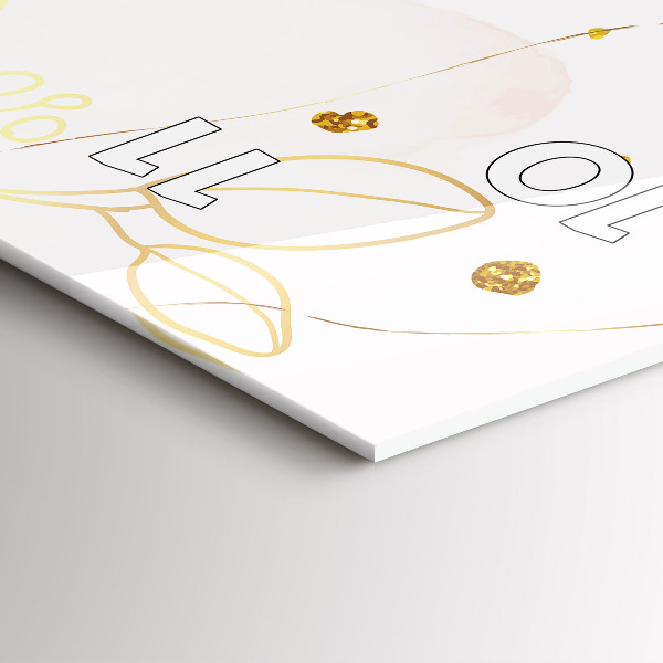 Téglalap alakú üvegóra Pasztell absztrakció