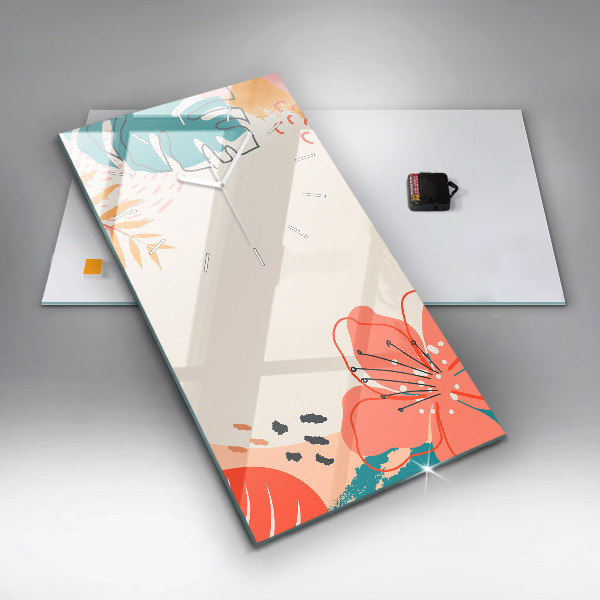 Téglalap alakú üvegóra Hawaii növények