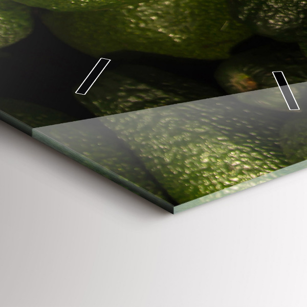 Téglalap alakú üvegóra Avokádó