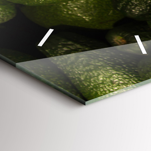 Téglalap alakú üvegóra Avokádó