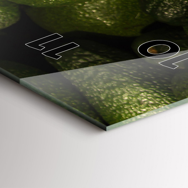 Téglalap alakú üvegóra Avokádó