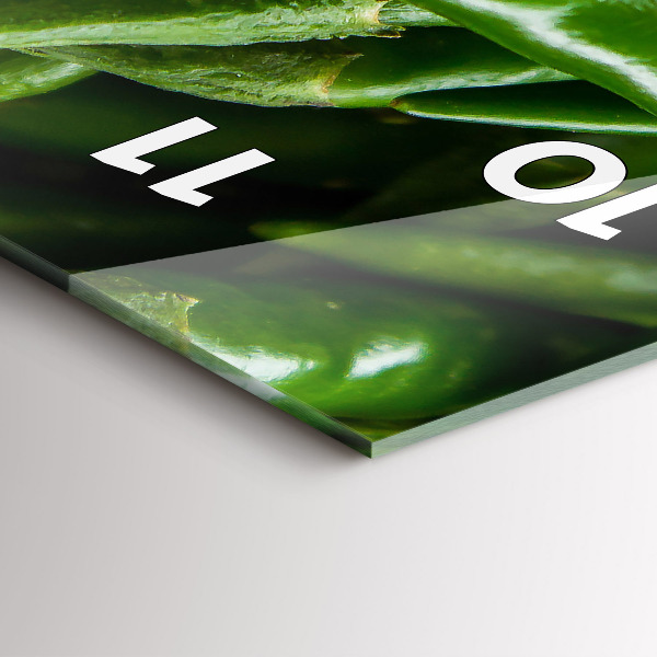 Téglalap alakú üvegóra Zöld bors