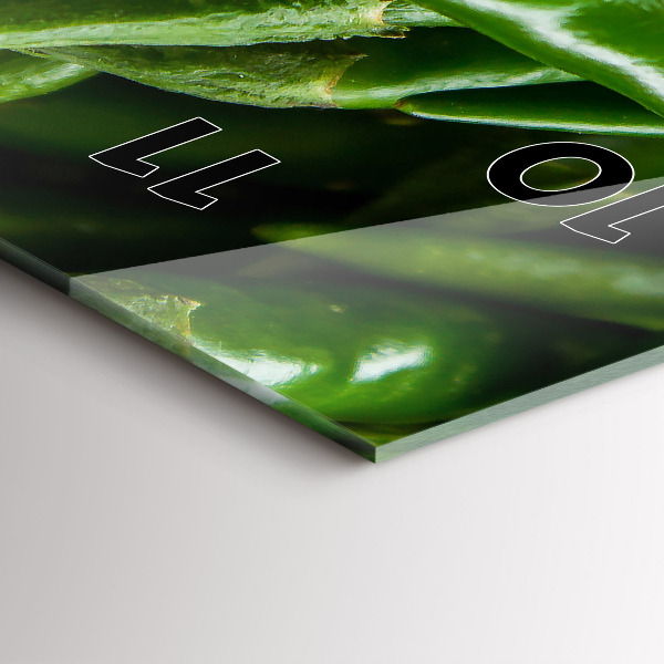 Téglalap alakú üvegóra Zöld bors